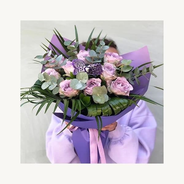 Lila Gül Buketi — görsel 1
